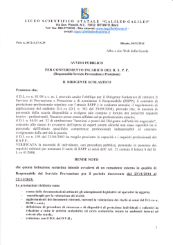 LICEO SCIENTIFICO STATALE dal 23llll20l4 al