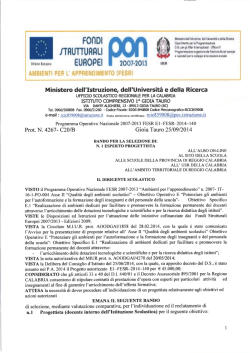 bando esperto progettista - Scuola Secondaria di 1&deg; grado "F