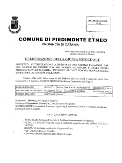 autorizzazione a resistere nei giudizi promossi dal sig. grasso