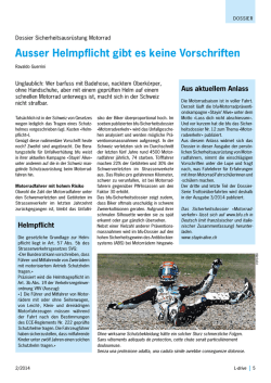 Ausser Helmpflicht gibt es keine Vorschriften