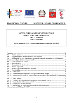 Avviso Pubblico - Provincia di Firenze