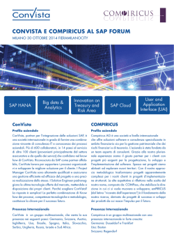 ConVista e CoMPiRiCUs al saP FoRUM