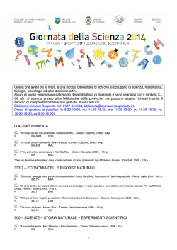 scienze &ndash; storia naturale &ndash; esperimenti scientifici