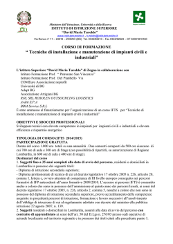 Corso IFTS - IIS G.B. Rubini