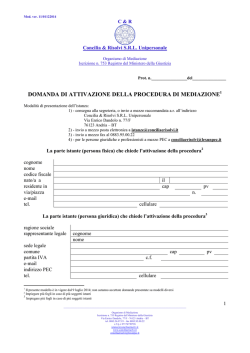 (ver. 11/01122014) in vigore dal 01/12/2014