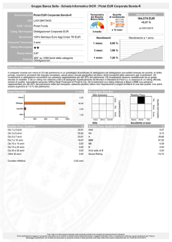 Gruppo Banca Sella - Scheda Informativa OICR : Pictet EUR