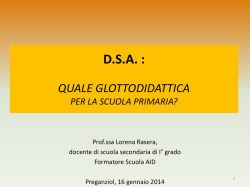 DSA e Lingue Corso Primaria