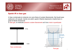 Dipartimento di Scienze Chimiche Spettri IR in fase gas