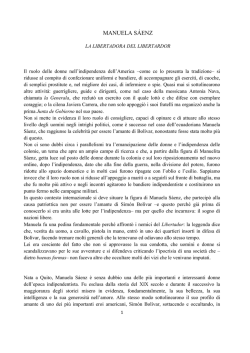 MANUELITA SAENZ, la libertadora del libertador