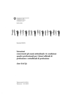 Istruzione concernenti gli esami attitudinali (estratto) [PDF, 715 KB]