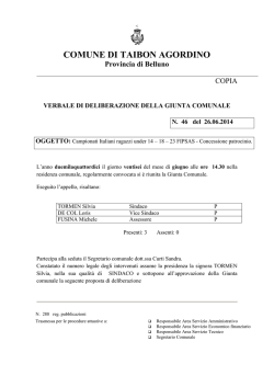 COMUNE DI TAIBON AGORDINO
