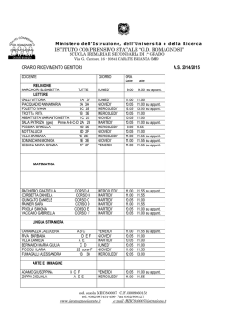 Orario ricevimento docenti scuola secondaria a.s. 2014/15