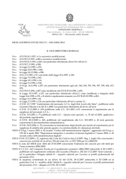 MIUR/AOODRVE/UFF.III/1812 C7C &ndash;ASS.AMM/2014 IL VICE