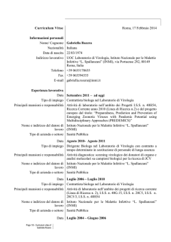 cv - Istituto Lazzaro Spallanzani