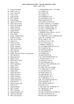 Elenco Supermercati SMA &ndash; Raccolta alimentare