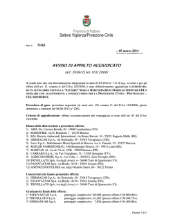 avviso di appalto aggiudicato
