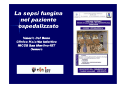La sepsi fungina nel paziente ospedalizzato