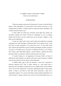 Introduzione alla Sacra Scrittura - corso ufficiale