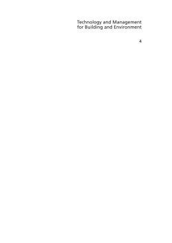 Technology and Management for Building and