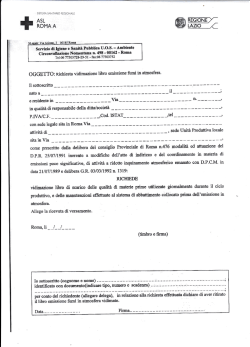 Modulo di richiesta vidimazione libro emissione fumi