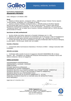 Curriculum - Comune di Sasso Marconi