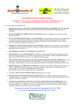 CONVENZIONE ESCLUSIVA ISCRITTTI A