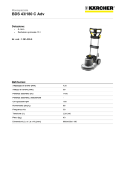 Scheda Tecnica BDS 43/180 C Adv