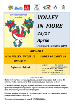 Locandina Volley in Fiore