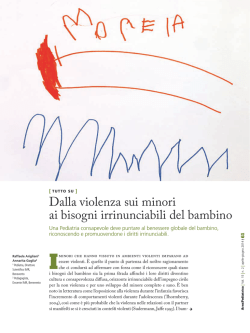 Dalla violenza sui minori ai bisogni irrinunciabili del bambino