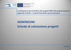 Schede di valutazione progetti - Fondi Europei 2007-2013