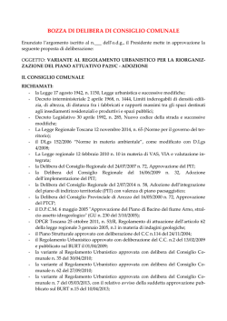OGGETTO:L.R.5/95, art.40, c.2&deg;: Adozione Piano Attuativo