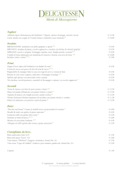 Men&ugrave; mezzogiorno