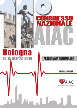 Programma Preliminare - Societ&agrave; Italiana di Cardiologia