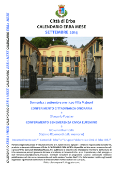 settembre 2014 - Comune di Erba