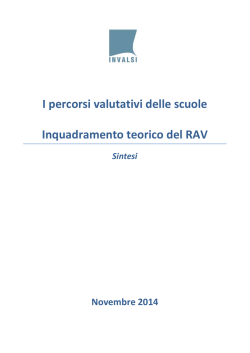 Inquadramento teorico RAV