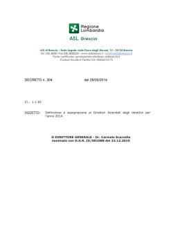 DECRETO n. 304 del 28/05/2014