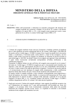 Circolare (file  422 kB) - Ministero della Difesa
