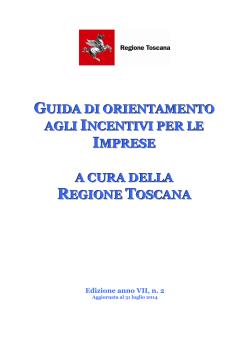 GUIDA DI ORIENTAMENTO AGLI INCENTIVI