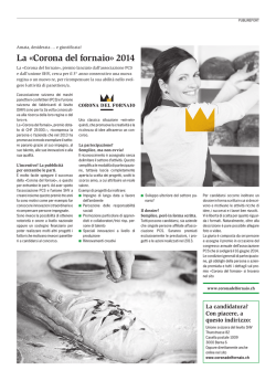 La &laquo;Corona del fornaio&raquo; 2014 - Societ&agrave; mastri panettieri pasticceri