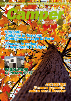Il settimanale freepress del camperista - Anno V Il