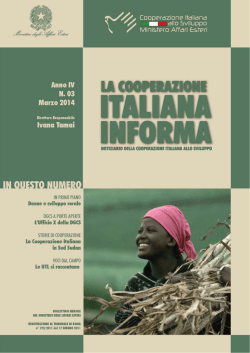 31/03/2014 - Cooperazione Italiana allo Sviluppo