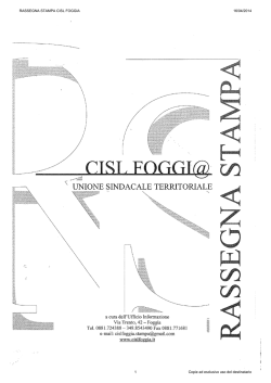 CISI j FOGGI@ - Cisl Foggia