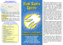 programma. - Comunit&agrave; Ges&ugrave; Ama