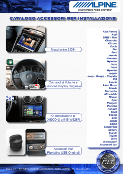 CATALOGO ACCESSORI PER INSTALLAZIONE