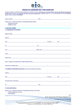 MODULO DI ADESIONE SERVIZI INTEGRATI &ndash; BIG 4 BIZ