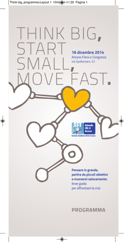 THINK BIG, START SMALL, MOVE FAST.