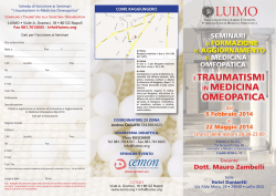 i traUmatiSmi in medicina omeopatica