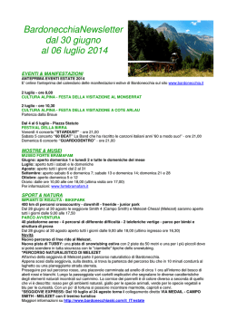 BardonecchiaNewsletter dal 30 giugno al 06 luglio 2014