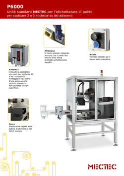 Scheda tecnica serie P6000