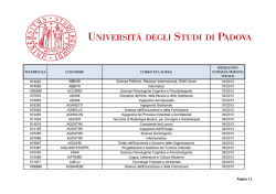 elenco - Universit&agrave; degli Studi di Padova